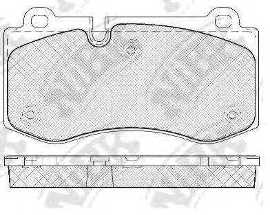 Комплект тормозных колодок, дисковый тормоз NiBK PN0453