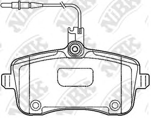 Комплект тормозных колодок, дисковый тормоз NiBK PN0469W