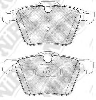Комплект тормозных колодок, дисковый тормоз NiBK PN0483