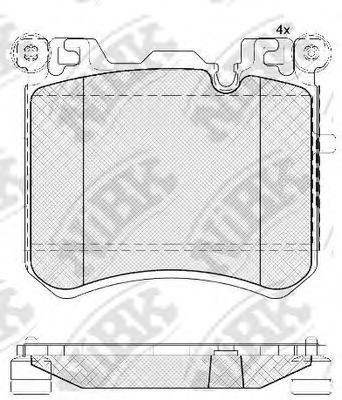 Комплект тормозных колодок, дисковый тормоз NiBK PN0495