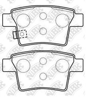 Комплект тормозных колодок, дисковый тормоз NiBK PN0501
