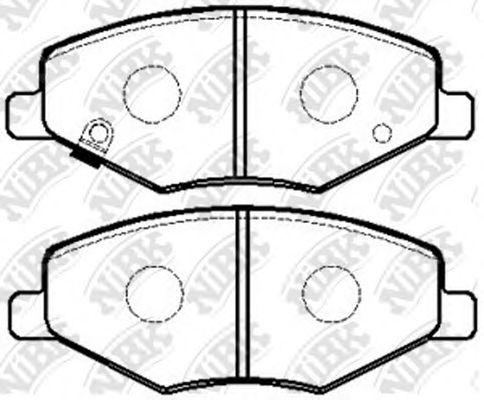 Комплект тормозных колодок, дисковый тормоз NiBK PN0503