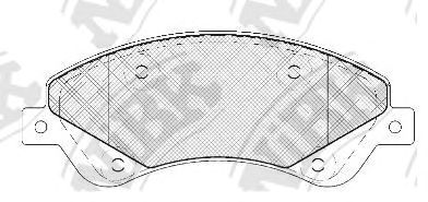 Комплект тормозных колодок, дисковый тормоз NiBK PN0505