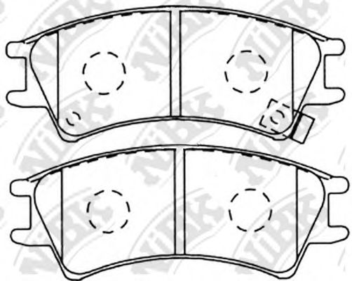 Комплект тормозных колодок, дисковый тормоз NiBK PN0542