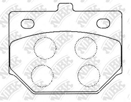Комплект тормозных колодок, дисковый тормоз NiBK PN1032