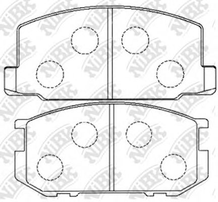 Комплект тормозных колодок, дисковый тормоз NiBK PN1081