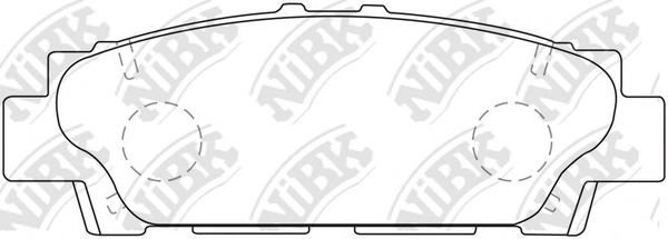 Комплект тормозных колодок, дисковый тормоз NiBK PN1252