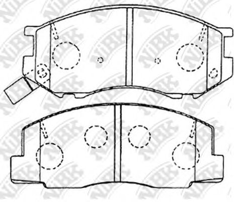 Комплект тормозных колодок, дисковый тормоз NiBK PN1328