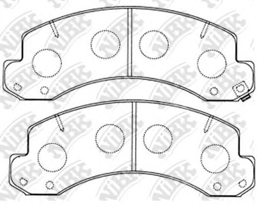 Комплект тормозных колодок, дисковый тормоз NiBK PN1441
