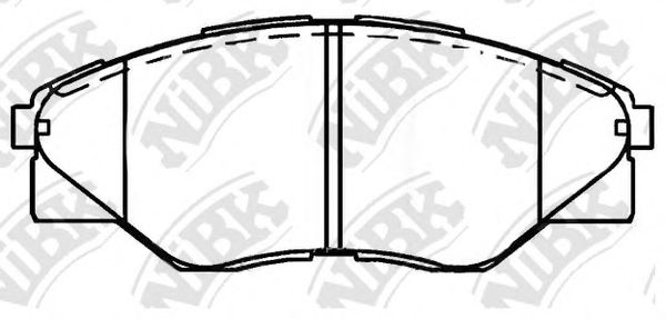 Комплект тормозных колодок, дисковый тормоз NiBK PN1802