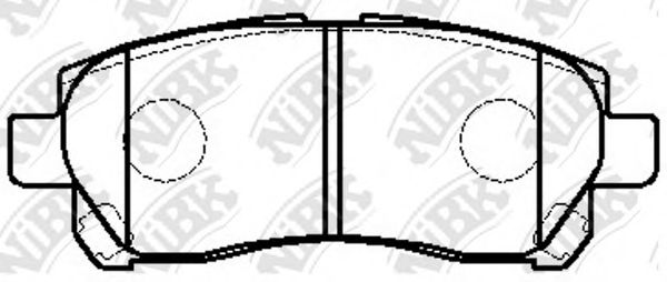 Комплект тормозных колодок, дисковый тормоз NiBK PN1832