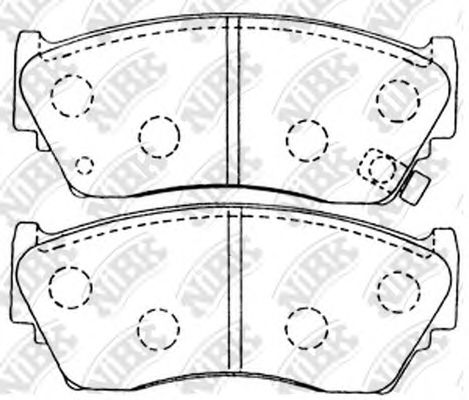 Комплект тормозных колодок, дисковый тормоз NiBK PN2226