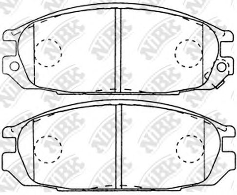 Комплект тормозных колодок, дисковый тормоз NiBK PN2371