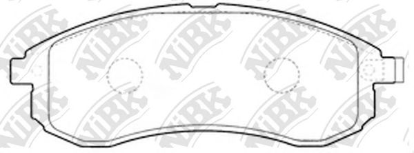 Комплект тормозных колодок, дисковый тормоз NiBK PN3808