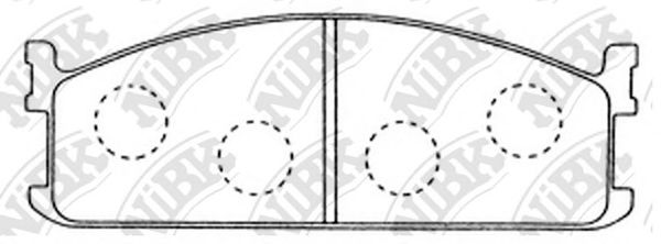 Комплект тормозных колодок, дисковый тормоз NiBK PN4083