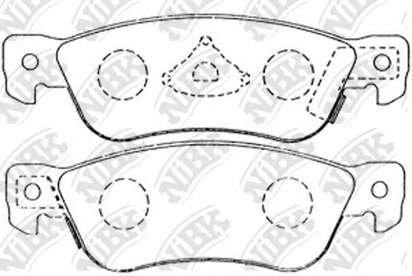 Комплект тормозных колодок, дисковый тормоз NiBK PN4197