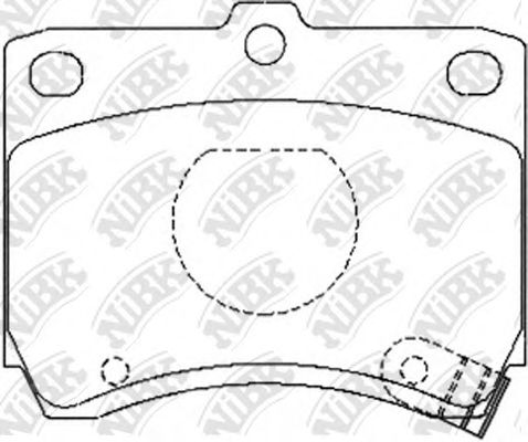 Комплект тормозных колодок, дисковый тормоз NiBK PN5165