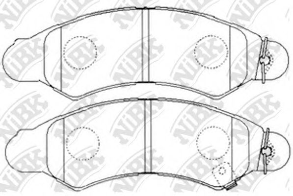 Комплект тормозных колодок, дисковый тормоз NiBK PN7477