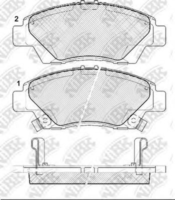 Комплект тормозных колодок, дисковый тормоз NiBK PN8868
