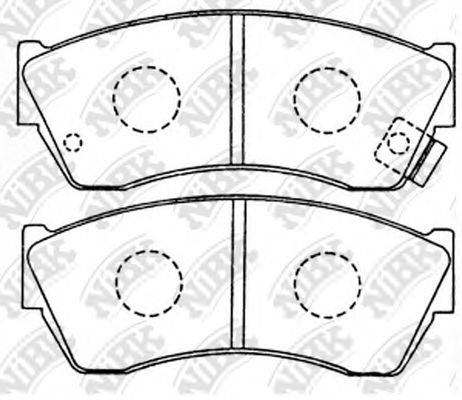 Комплект тормозных колодок, дисковый тормоз NiBK PN9169