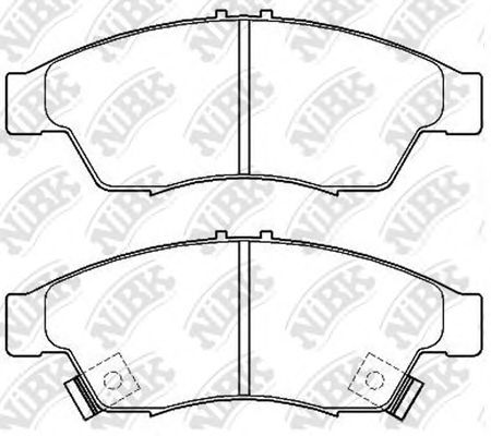 Комплект тормозных колодок, дисковый тормоз NiBK PN9804