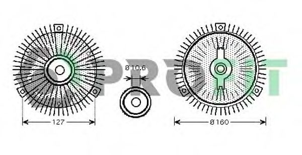 Сцепление, вентилятор радиатора PROFIT 1720-4001