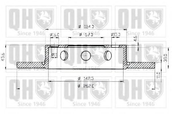 Тормозной диск QUINTON HAZELL BDC3444