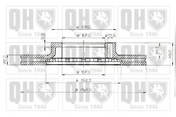 Тормозной диск QUINTON HAZELL BDC3537