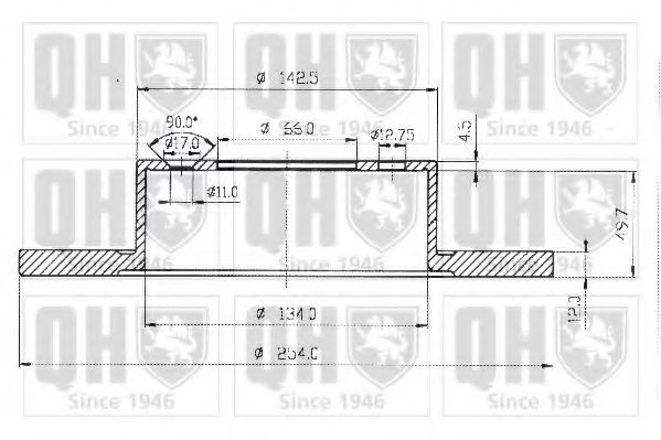 Тормозной диск QUINTON HAZELL BDC3692