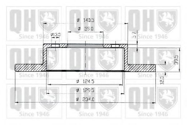 Тормозной диск QUINTON HAZELL BDC3820