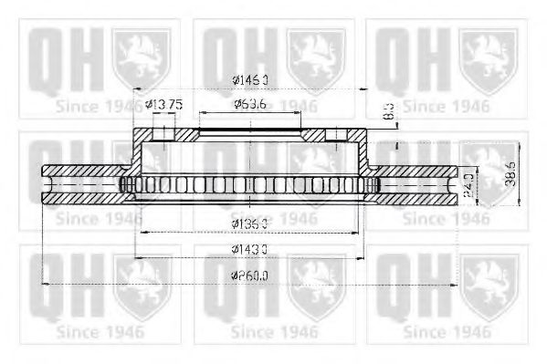 Тормозной диск QUINTON HAZELL BDC3909