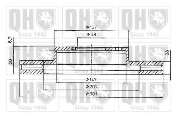 Тормозной диск QUINTON HAZELL BDC4857