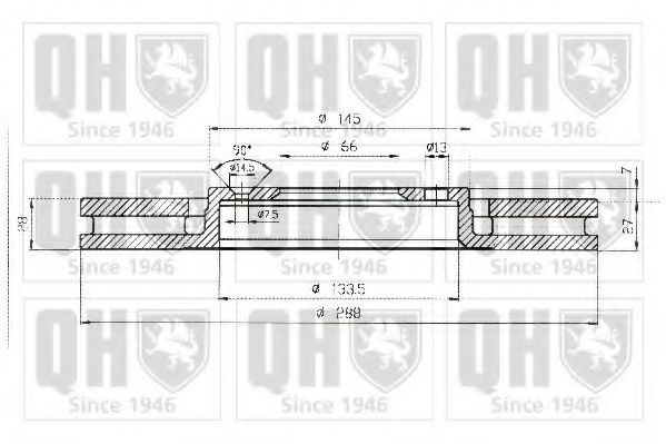 Тормозной диск QUINTON HAZELL BDC4997