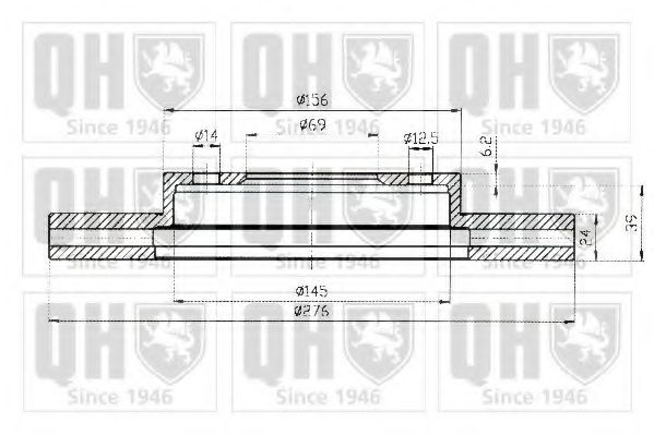 Тормозной диск QUINTON HAZELL BDC5160