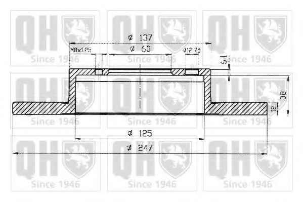 Тормозной диск QUINTON HAZELL BDC5224