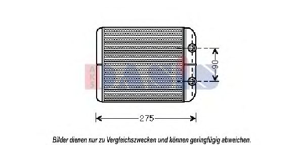 Теплообменник, отопление салона AKS DASIS 049001N