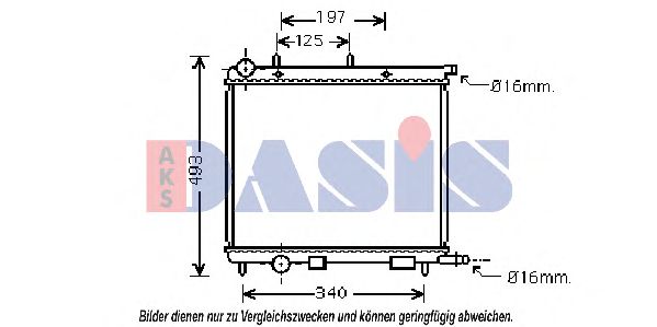 Радиатор, охлаждение двигателя AKS DASIS 060056N