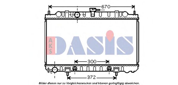Радиатор, охлаждение двигателя AKS DASIS 070124N