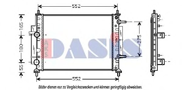 Радиатор, охлаждение двигателя AKS DASIS 080054N