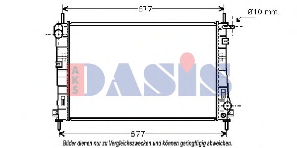 Радиатор, охлаждение двигателя AKS DASIS 090071N