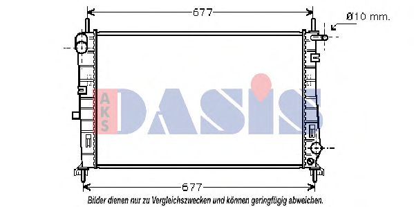 Радиатор, охлаждение двигателя AKS DASIS 090920N