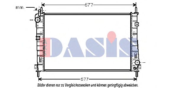 Радиатор, охлаждение двигателя AKS DASIS 091610N