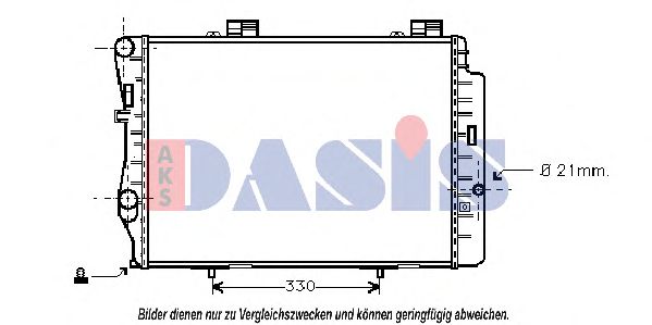 Радиатор, охлаждение двигателя AKS DASIS 121990N