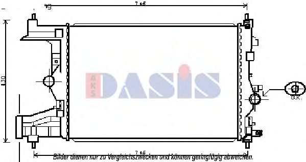 Радиатор, охлаждение двигателя AKS DASIS 150101N