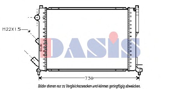 Радиатор, охлаждение двигателя AKS DASIS 181470N