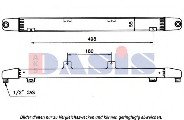 масляный радиатор, двигательное масло AKS DASIS 226010N