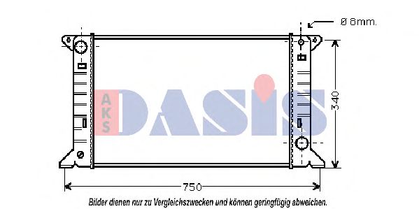 Радиатор, охлаждение двигателя AKS DASIS 250570N