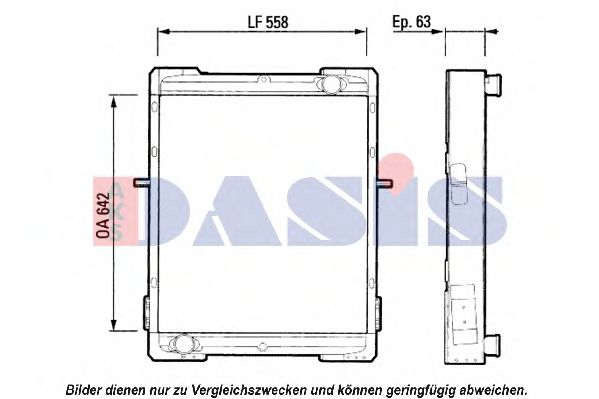 Радиатор, охлаждение двигателя AKS DASIS 390190T