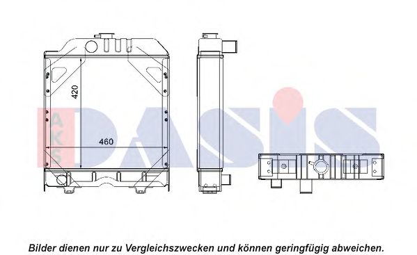 Радиатор, охлаждение двигателя AKS DASIS 440087N