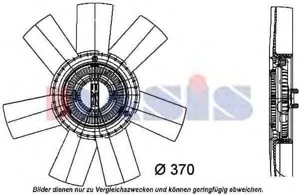 Сцепление, вентилятор радиатора AKS DASIS 488001N